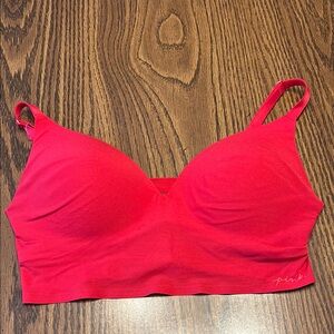 Victoria Secret pink push up crop bra red size large